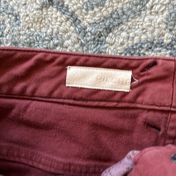Pilcro Anthropologie maroon khaki pants size 31 - Picture 3 of 10